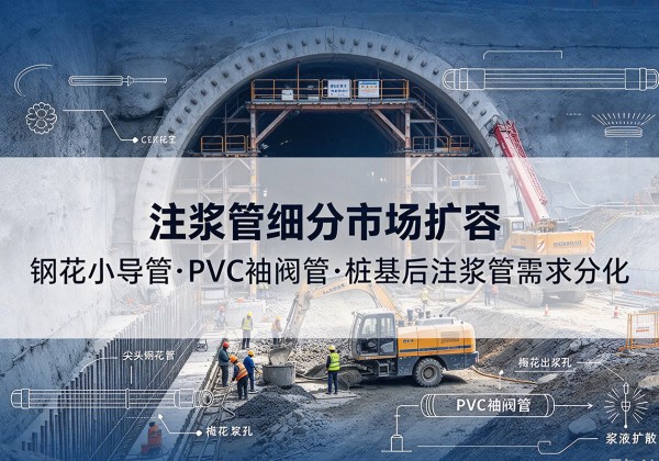 达拉特旗注浆管细分市场扩容，隧道钢花小导管、PVC 袖阀管、桩基后注浆管需求分化